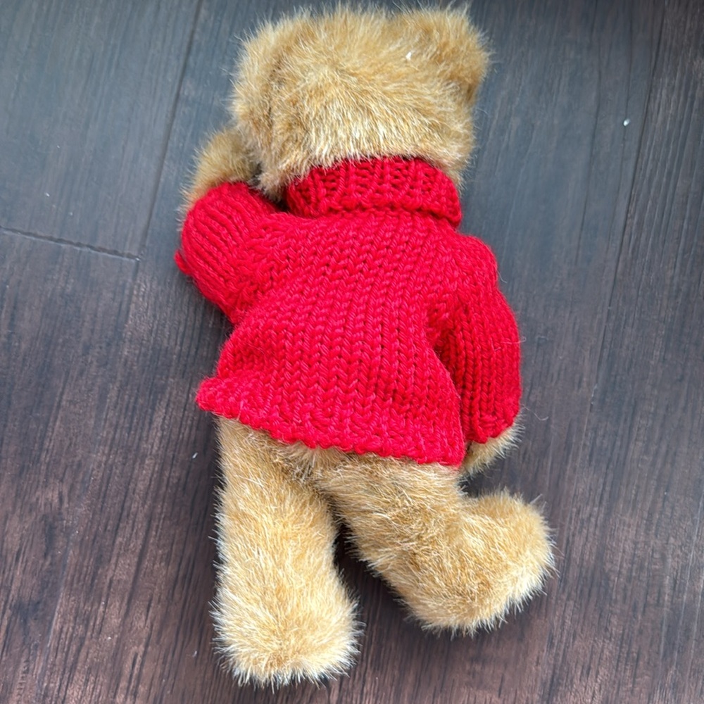 BOYDS BEARS JOHNNY RED KNIT SWEATER COLLECTIBLE - Picture 5 of 6